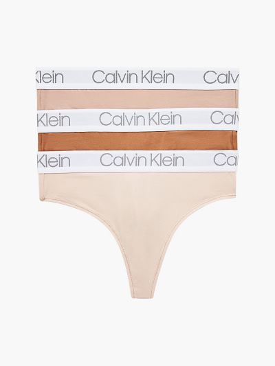 Calvin Klein Underwear HU346985 | Calvin Klein Body High Waisted Női Tanga Bézs / Narancssárga